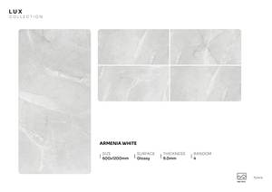 Carreaux de mur et de sol en porcelaine élégants 600x1200, finition marbre brillant, installation sans joint, parfaits pour les intérieurs luxueux - Product Image 6