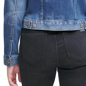 Vente confortable en ligne Veste en jean au meilleur prix Veste en jean pour femme Veste en jean teinte unie pour femme - Product Image 6
