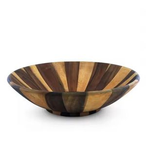 Bol de service de salade et de fruits en bois d'acacia ou de mangue de style nouveau pour la maison, la cuisine et la vaisselle de restaurant - Product Image 1
