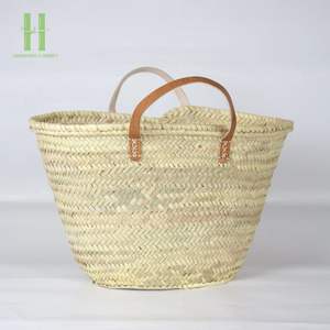 Bolso con cesta de cuero Ir a la playa Logotipo personalizado aceptable OEM en fábrica de Vietnam Artesanía hecha a mano HNH - Product Image 1