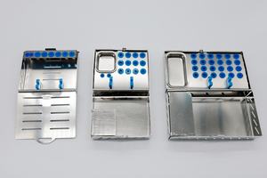 Équipements de stérilisation dentaire chirurgicale Boîte de plateau de cassette de stérilisation dentaire pour 10 7 et-5 ensemble de 3 plateaux - Product Image 6
