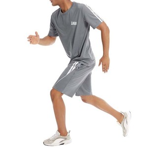 2025 venta al por mayor de conjuntos de chándal de manga corta de algodón de dos piezas de verano para hombres personalizados camiseta y conjunto corto para ropa de hombre de talla grande - Product Image 4