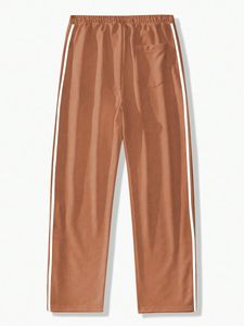<b>Men's</b> Casual Sweatpants Drawstring Waist Contrast Long Stripe Side Buttons Jogger <b>Pants</b> Loose Fit <b>Lounge</b> with Pockets - Product Image 2