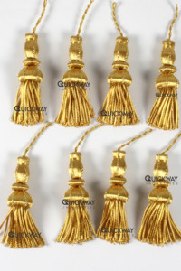 สายคาดเอวสีทองสำหรับพิธีกรรม พร้อมพู่ไม้และพู่โลหะแบบหรูหรา สำหรับชุดนักบวชและเครื่องแต่งกายทางศาสนา - Product Image 4