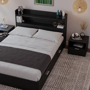 Set di camere da letto moderno 3 pezzi con 2 cassetti e 2 comodini pannello di legno Design per la casa di stoccaggio e organizzazione - Product Image 5