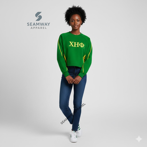 Sudadera de la Hermandad Chi Eta Phi, Sudadera Informal de Algodón para Mujer, Cuello Redondo, Jersey Bordado, Suéter de Punto - Product Image 4