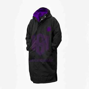 Poncho Warm <b>Waterproof</b> Nylon Adult Change <b>Robe</b> Swim Camouflage Jacket Hooded Beach Surf <b>Changing</b> Swim Fur Fleece Lining Parka - Product Image 1
