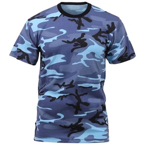 Customized Sublimation Print T Shirts Solid <b>Camo</b> Color <b>Shorts</b> Sleeve Factory Price Wholesale Blank Design - Product Image 2