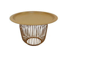 Recién llegado, soporte de pastel de Metal recubierto de oro, diseño de Base de alambre, soporte de servidor para servir pasteles para fiestas, uso de mesa en venta al por mayor - Product Image 1