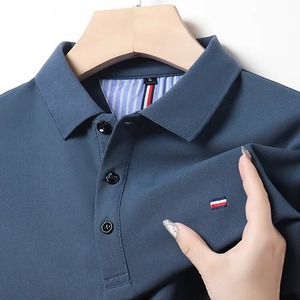 Polo de marque design de luxe pour hommes, taille 3XL, Offre Spéciale, chemise de golf à manches longues, couleur unie, bouton rabattu, tricoté formellement - Product Image 6