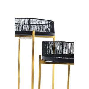 Gran oferta, juego de mesa de centro de mármol de lujo moderno, 2 sofás de nido lateral de Material de ratán para sala de estar, mesas anidadas hechas a mano - Product Image 4