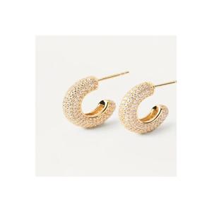 Orecchini a cerchio in oro Mini zircone - Product Image 1