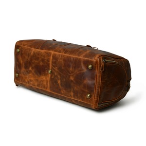 High Quality Vintage <b>Leather</b> <b>Duffle</b> <b>Bag</b> Customizable Large Capacity Luxury Weekender Travel <b>Bag</b> Zipper Stylish Durable - Product Image 3