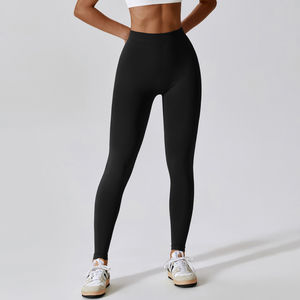 Collants d'entraînement à taille haute avec logo personnalisé en gros, leggings de gym super doux pour femmes - Product Image 6