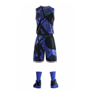 Uniforme de baloncesto para adultos con logotipo personalizado, conjuntos de traje de equipo transpirable de talla grande - Product Image 6