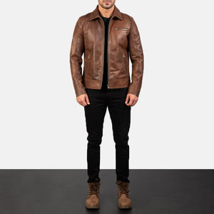 Chaqueta de Cuero para Hombre, Diseño Nuevo, de Alta Calidad, 100% Cuero, Mangas Largas, Estilo Urbano, Profesional, Gran Venta - Product Image 2
