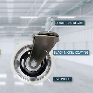 Tige d'anneau de friction universelle de roulette de roue de PVC de 2.5 pouces pour le tapis de sol de bureau - Product Image 3