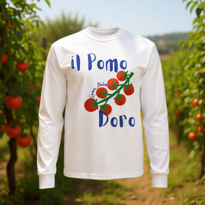 Camiseta Italiana de Manga Larga Il Pomodoro Roma Italia con Diseño de Tomates de Verano, Producto Promocional - Product Image 3