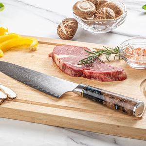 Cuchillo de cocina de 8 pulgadas con acero de Damasco con núcleo de acero inoxidable de resina epoxi con mango de cuchillos de chef - Product Image 4