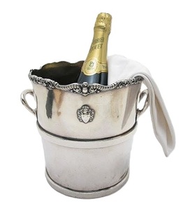 Seau à glace en métal refroidisseur de bouteilles de bière pour bar et restaurants accessoires refroidisseur de vin personnalisé affichage de comptoir de style européen - Product Image 1