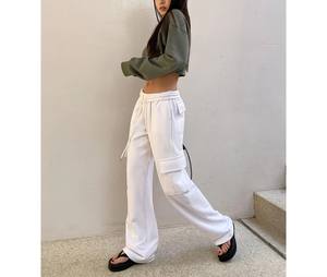 Pantalon Cargo pour femmes avec poches Pantalon ample taille haute de haute qualité Pantalon Taille personnalisée Vie décontractée - Product Image 3