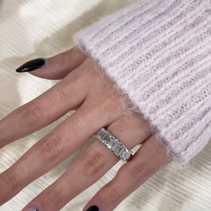 Anillo de Boda con Diamantes Cultivados en Laboratorio, 3.60 Quilates, Seis Piedras, Color DEF, Claridad VVSVS - Product Image 5