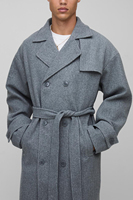 Nouvelle Arrivée Manteau Trench d'Hiver Standard pour Homme en Fibre de Bambou Écologique, Respirant, Style Vintage, à Bouton Unique, Fabriqué