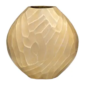 锤击设计圆形金属餐桌花瓶使您的家现代化，优雅的风格展示，增强任何奢华的内饰