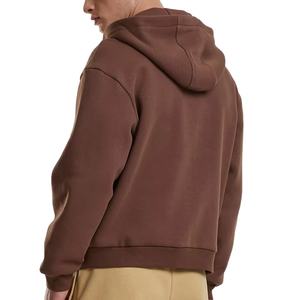Fabricants de sweats à capuche zippés surdimensionnés pour hommes de qualité supérieure en gros, sweats à capuche zippés à épaules tombantes en molleton 100% coton personnalisés pour hommes - Product Image 2