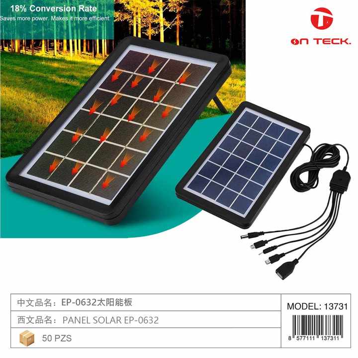 EP-0632 Solar Panel Durable 6 Units solar panel renewable energy power supply durable portable outdoor camping EP-0632