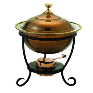 Nouveau Style Buffet Food Server Tendance Or Poli En Métal Chauffe-Plat À La Main Décoratif Chauffe-Plat pour Mariage - Product Image 5