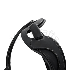 Brida inglesa acolchada cómoda para montar a caballo con pieza de corona elástica y flash extraíble - Product Image 3