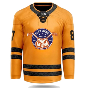 Jersey de hockey Rosa sólido de Panteras de Florida bordado personalizado de alta calidad - Product Image 2