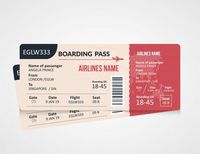 International Travel Air Avion Airline Boarding Pass Billets d'avion pas cher Impression de livres