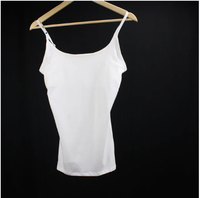 Camisole d'été légère et respirante en coton biologique certifié GOTS à 100 %, taille élastique, soutien discret, blanc pur, OEM ODM