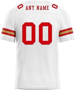 Maillot de football de rugby personnalisé conçu sur mesure avec logo du nom et du numéro de l'équipe Fournisseur OEM en vrac pour les clubs, les écoles et les événements - Product Image 4