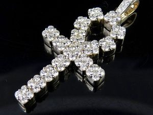 Custom VVS Clarity Moissanite Diamond Studdede In S925 Sterling Silver Hip Hop <b>Cross</b> Pendant For Men - Product Image 6