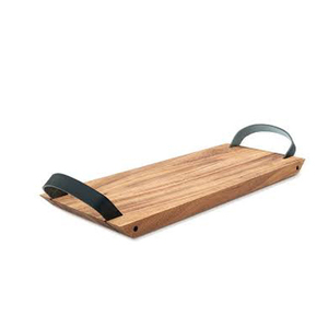 Tabla de cortar creativa de madera de Acacia para el hogar, con mango de Metal chapado en cobre, accesorios de cocina - Product Image 4