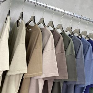 Venta al por mayor peso pesado Camiseta cuello redondo Camiseta 385 GSM 100% algodón liso camiseta de gran tamaño para hombres - Product Image 1