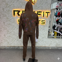 Chándal Morado con Capucha, Cierre Completo, Diseño Estampado, Ropa Urbana Unisex para Adultos, Corte Regular, Bolsillos Laterales, Material de Poliéster