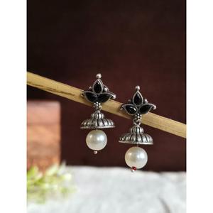Pendientes de Plata Oxidada con Acabado Plateado para Mujer, Producto Étnico al por Mayor, Joyería de Moda - Product Image 2