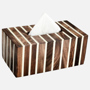 Dernière boîte à mouchoirs décorative rectangulaire support de boîte à mouchoirs en bois pour la maison cuisine bureau table à manger décor boîte de rangement de mouchoirs - Product Image 5