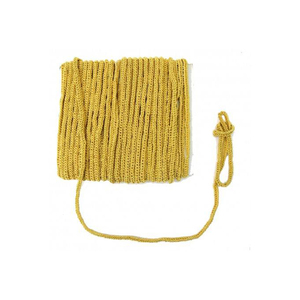 Cordon en macramé tressé de 4 mm, couleur or, finition enduite, haute ténacité, recyclable, personnalisable pour sacs, vêtements, chaussures, maison - Product Image 1