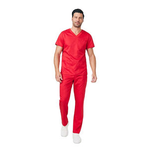 Tenue de Travail Tendance pour Hommes : Ensemble Blouse et Pantalon d'Infirmier Élégant à Manches Courtes, Séchage Rapide, Tissu Respirant, pour Hôpital - Product Image 1