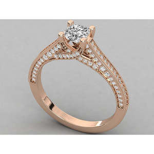 Anillo Solitario de Oro de 18K para Mujer con Diamante Cultivado en Laboratorio - Product Image 1
