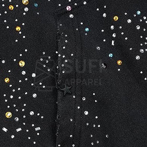 Sudadera con Capucha de Invierno para Mujer, Tejida, Casual, Bordada con Pedrería de Alta Calidad, Ecológica, Transpirable, Mezcla de Algodón, con Detalle Frontal Atractivo - Product Image 5