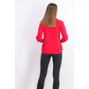 Camicia Lunga in Velluto a Coste da Donna Charter Club, Rossa a Quadri Floreali, con Bottoni, Stile Semplice, Taglie dalla P a XL, Ideale per l'Ufficio - Product Image 2