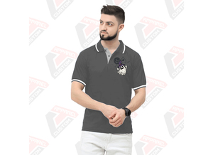 เสื้อยืดลายทางของผู้ชายที่เป็นเอกลักษณ์สำหรับเสื้อโปโลผ้าเดนิมผ้าลูกฟูกระบายอากาศทันสมัยเป็นมิตรกับสิ่งแวดล้อมสำหรับการปะติดเก๋ไก๋ในฤดูร้อน - Product Image 5