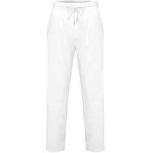 Customized Men's Casual Slim Straight Leg Trousers Pants Solid Color Lightweight with Elasticated Mid Waist - Product Image 2