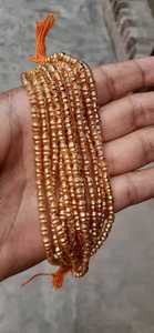 custom made flat disc <b>beads</b> in <b>red</b> , white and yellow colors for african jewelry designers for resale in size 6mm - Product Image 5